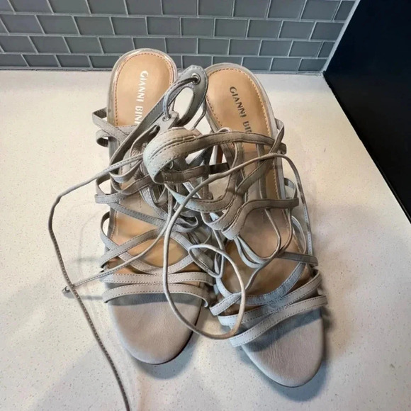 Gianni Bini Tan Strap Heel Sandals Size 10 - Picture 7 of 8